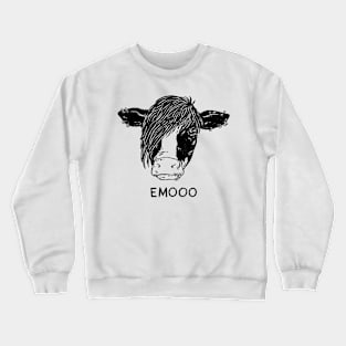 Emo Cow - black version Crewneck Sweatshirt